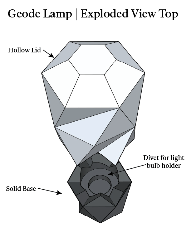 A sketch and reference photos for my box lamp